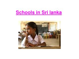 Schools in Sri lanka