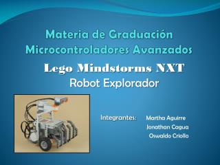 Materia de Graduación Microcontroladores Avanzados