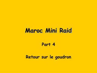 Maroc Mini Raid