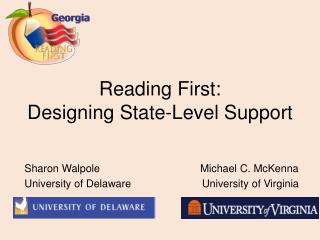 Reading First: Designing State-Level Support