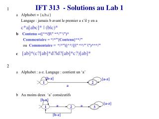 IFT 313 - Solutions au Lab 1