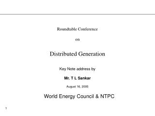 Distributed Generation