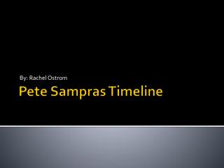 Pete Sampras Timeline