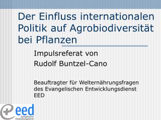 Der Einfluss internationalen Politik auf Agrobiodiversität bei Pflanzen