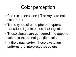Color perception