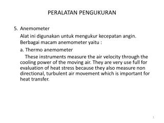 PERALATAN PENGUKURAN