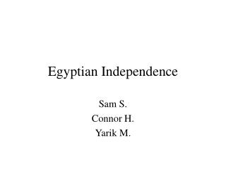 Egyptian Independence