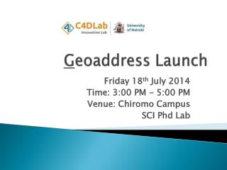 G eoaddress Launch