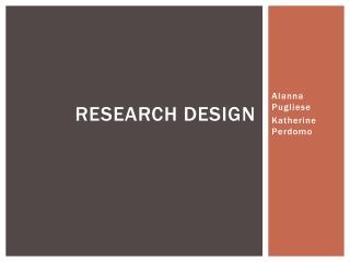 Research design