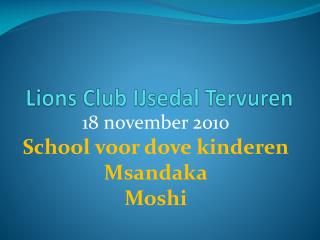 Lions Club IJsedal Tervuren