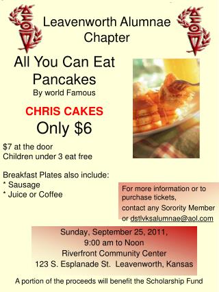 Sunday, September 25, 2011, 9:00 am to Noon Riverfront Community Center