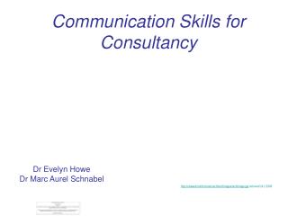 Communication Skills for Consultancy
