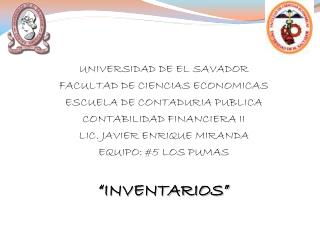UNIVERSIDAD DE EL SAVADOR FACULTAD DE CIENCIAS ECONOMICAS ESCUELA DE CONTADURIA PUBLICA