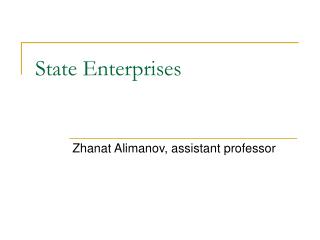 State Enterprises