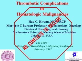 Thrombotic Complications in Hematologic Malignancies