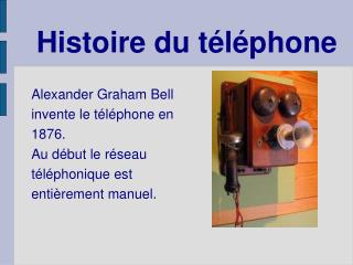 Histoire du téléphone