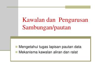 Kawalan dan Pengurusan Sambungan/pautan