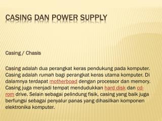 CASING DAN POWER SUPPLY