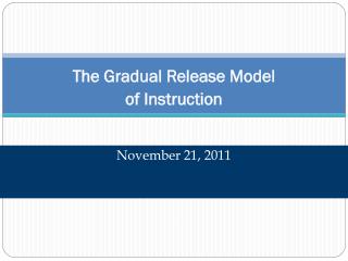 The Gradual Release Model of Instruction