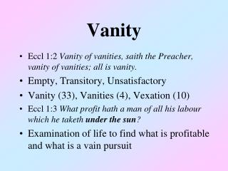 Vanity