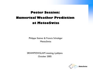 Poster Session: Numerical Weather Prediction at MeteoSwiss