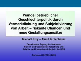 Wandel betrieblicher Geschlechterpolitik durch Vermarktlichung und Subjektivierung