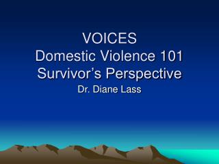 VOICES Domestic Violence 101 Survivor’s Perspective