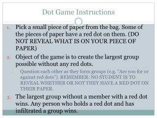 Dot Game Instructions