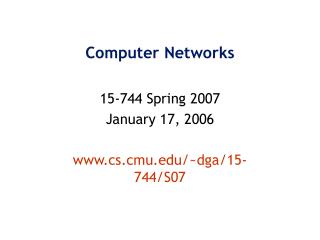 Computer Networks