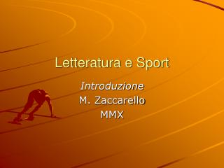 Letteratura e Sport