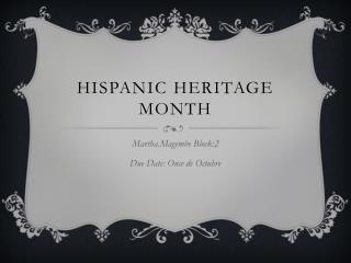 Hispanic Heritage month