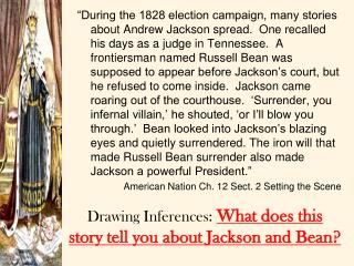 Drawing Inferences: What does this story tell you about Jackson and Bean?