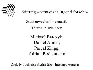 Stiftung « Schweizer Jugend forscht »