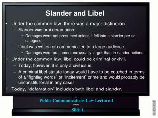 Slander and Libel