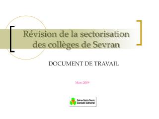 Révision de la sectorisation des collèges de Sevran