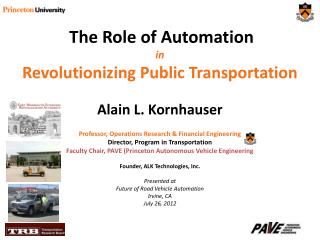 The Role of Automation in Revolutionizing Public Transportation