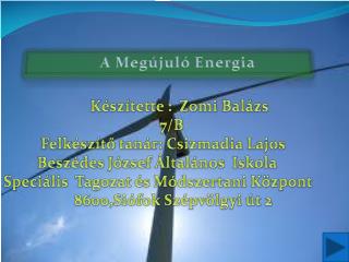 A Megújuló Energia