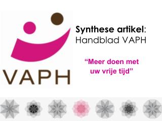 Synthese artikel : Handblad VAPH