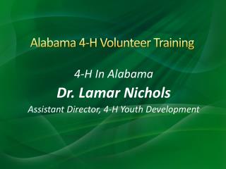 Alabama 4-H Volunteer Training