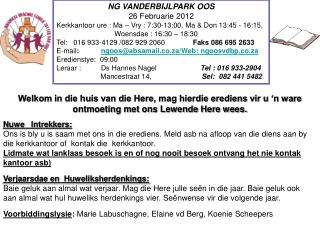 Nuwe Intrekkers: