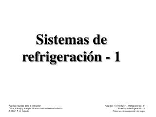 Sistemas de refrigeración - 1