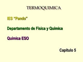 TERMOQUIMICA