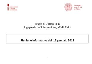 Scuola di Dottorato in Ingegneria del’Informazione, XXVIII Ciclo