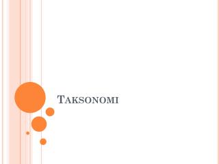 Taksonomi