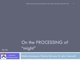 On the PROCESSING of “ might ”