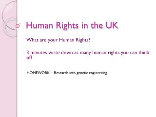 Human Rights in the UK