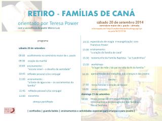 RETIRO - FAMÍLIAS DE CANÁ