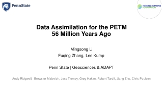 Data Assimilation for the PETM 56 Million Years Ago