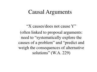 Causal Arguments
