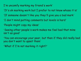 I ’ m uncomfy marking my friend ’ s work ’